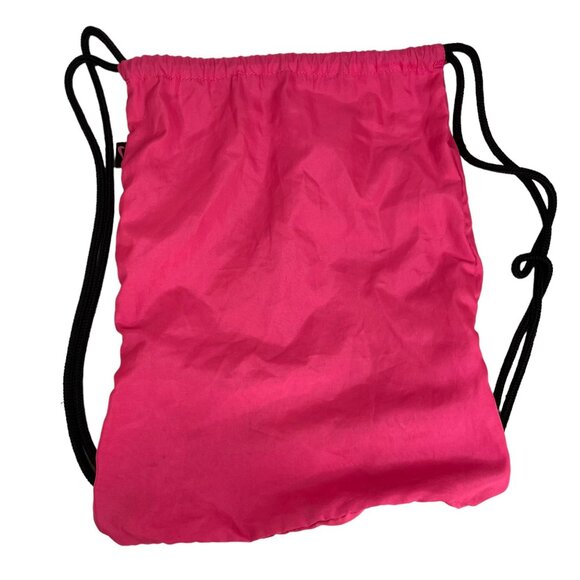 Nike Drawstring Bag Just Do It Backpack Hot Pink Black Graffiti Sling String - Picture 2 of 6